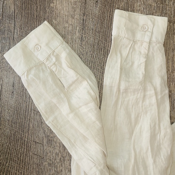 Cloth & Stone Button Down Linen Top - Natural - Picture 9 of 13